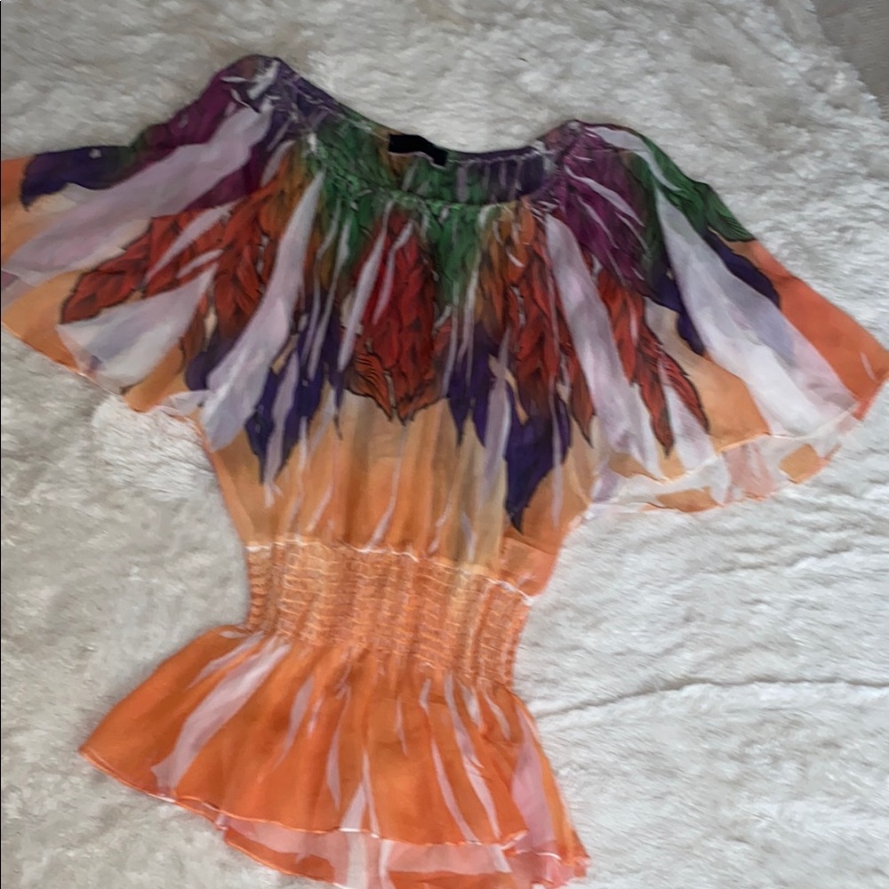 Colorful Women's Smocked Top